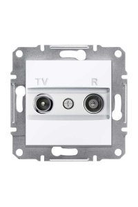 Schneider EPH3300721 Asfora 1dB Beyaz Sonlu Tv/R Prizi