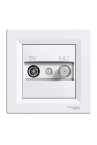 Schneider EPH3400221 Asfora Çerçeveli Beyaz TV/SAT Prizi