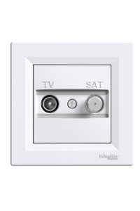Schneider EPH3400321 Asfora 2li Beyaz Çerçeveli TV-SAT Prizi