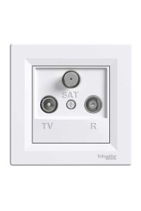 Schneider EPH3500221 Asfora 4Db Beyaz Tv/R/Sat Prizi