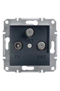 Schneider EPH3600171 Asfora 3lü Antrasit TV-SAT-SAT Prizi