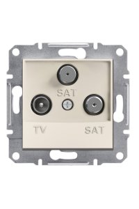 Schneider EPH3670123 Asfora 3lü Krem Sonlu TV-SAT Prizi