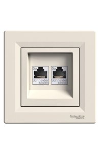 Schneider EPH4400123 Asfora 2li Krem CAT5E UTP Telefon Prizi