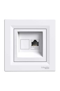 Schneider EPH5000121 Asfora Beyaz Tekli Rj45 Cat 5E Stp