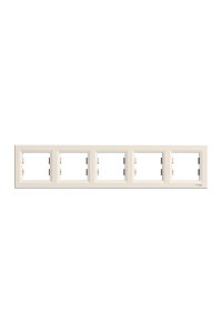 Schneider EPH5800523 Asfora 5li Yatay Krem Çerçeve