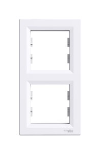 Schneider EPH5810221 İkili Asfora Dikey Beyaz Çerçeve