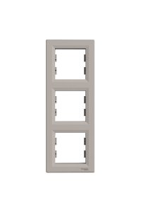 Schneider EPH5810369 Üçlü Asfora Bronz Dikey Çerçeve