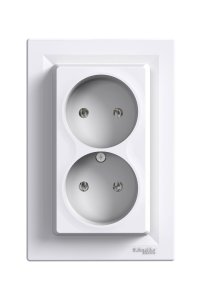 Schneider EPH9700121 Asfora 16A Beyaz Çerçeveli 2li Priz