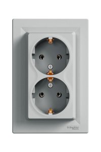 Schneider EPH9900161 Asfora Alüminyum 2li Topraklı Priz