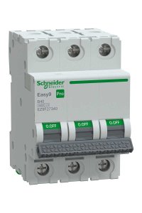 Schneider EZ9F27340 Easy 9 Pro 3P 40A 6 kA B Tipi Otomatik Sigorta