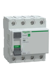 Schneider EZ9R39463 Easy 9 Pro KAK 4P 63A 30mA AC 415V Kaçak Akım Rölesi