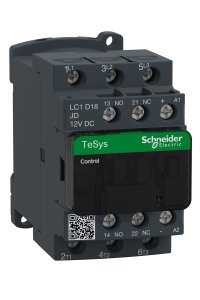 Schneider LC1D18JD Tesys D 12V DC 3P Ac3 18A Kontaktör