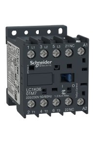 Schneider LC1K0601Q7 Tesys K 380V AC 1NK 3P Ac3 6A Kontaktör