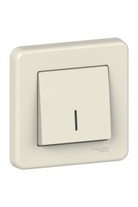 Schneider LNA1600323 Leona Krem Çerçeveli Işıklı Liht Buton