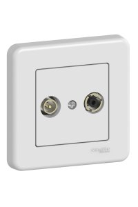 Schneider LNA3300121 7Db Beyaz Çerçeveli TV/R Sonlu Priz