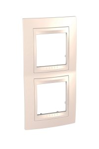 Schneider MGU6.004V.25 Plus 2li Dikey Anahtar Priz Çerçevesi
