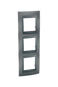 Schneider MGU6.006V.12 Plus 3lü Dikey Anahtar Priz Çerçevesi