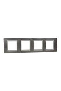 Schneider MGU6.008.524 Plus 4lü Yatay Anahtar Priz Çerçevesi