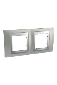 Schneider MGU66.004.039 Top 2li Yatay Anahtar Priz Çerçevesi