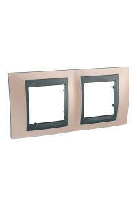 Schneider MGU66.004.296 Top 2li Yatay Anahtar Priz Çerçevesi