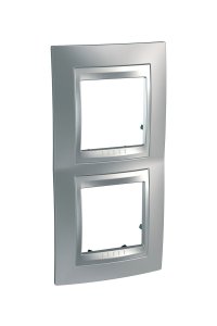 Schneider MGU66.004V.038 2li Dikey Anahtar Priz Çerçevesi