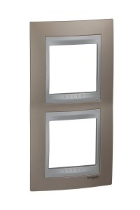 Schneider MGU66.004V.096 2li Dikey Anahtar Priz Çerçevesi