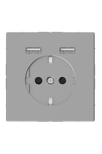 Schneider MTN2366-6036 Paslanmaz Çelik USBli Topraklı Priz