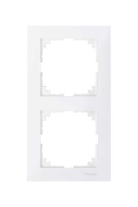 Schneider MTN4020-3619 Merten M-Pure 2li Beyaz Çerçeve