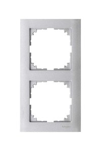 Schneider MTN4020-3660 Merten M-Pure 2li Alüminyum Çerçeve