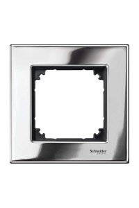 Schneider MTN403139 M-Elegance Glass Tekli Krom Çerçeve