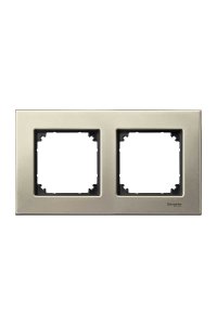 Schneider MTN403205 M-Elegance Glass 2li Titanyum Çerçeve
