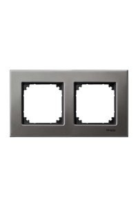 Schneider MTN403214 M-Elegance 2li Rodyum Grisi Çerçeve