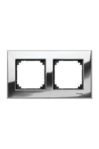 Schneider MTN403239 M-Elegance Glass 2li Krom Çerçeve