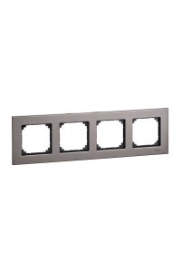 Schneider MTN403414 M-Elegance 4lü Rodyum Grisi Çerçeve