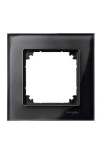 Schneider MTN404103 M-Elegance Glass Oniks Siyah Çerçeve