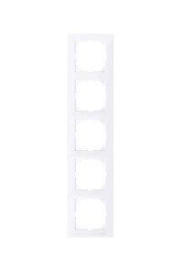 Schneider MTN4050-3625 Merten M-Pure 5li Aktif Beyaz Çerçeve