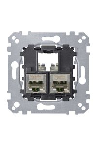 Schneider MTN4576-0022 Merten 2li RJ45 CAT6A STP Priz