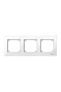 Schneider MTN515319 Merten M-Plan 3lü Beyaz Priz Çerçevesi