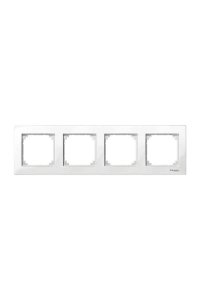 Schneider MTN515419 Merten M-Plan 4lü Beyaz Çerçeve