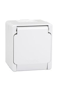 Schneider NML3100121 Beyaz Nemliyer Kapaklı Topraklı Priz