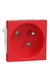 Schneider NU304903 Unica Kırmızı Çocuk Korumalı UPS Priz