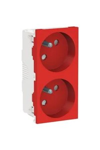 Schneider NU306903 Unica 2li Kırmzı Çocuk Korumalı Ups Priz