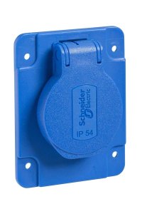 Schneider PKS61B 250V IP54 Sıva Üstü Mavi Alman Priz
