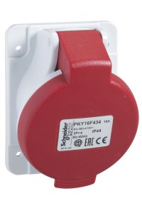 Schneider PKY16F435 IP44 Hızlı Bağlantı Eğik Makine Prizi