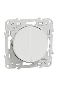 Schneider S520216 Odace 10A Beyaz 2li Liht Buton