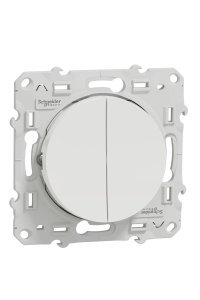 Schneider S520273 Odace 10AX Beyaz Işıklı Komütatör Vavien