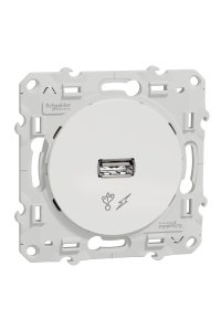 Schneider S520408 Odace Beyaz Usb Prizi