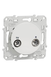 Schneider S520451 Odace Beyaz Bağımsız Tv/R Prizi