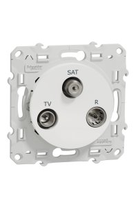 Schneider S520461 Odace Beyaz Tekli Tv/Sat/R Prizi