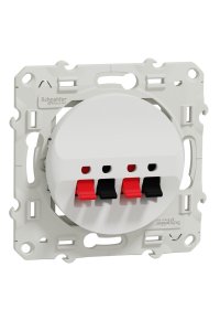 Schneider S520488 Odace Beyaz 2li Hoparlör Prizi